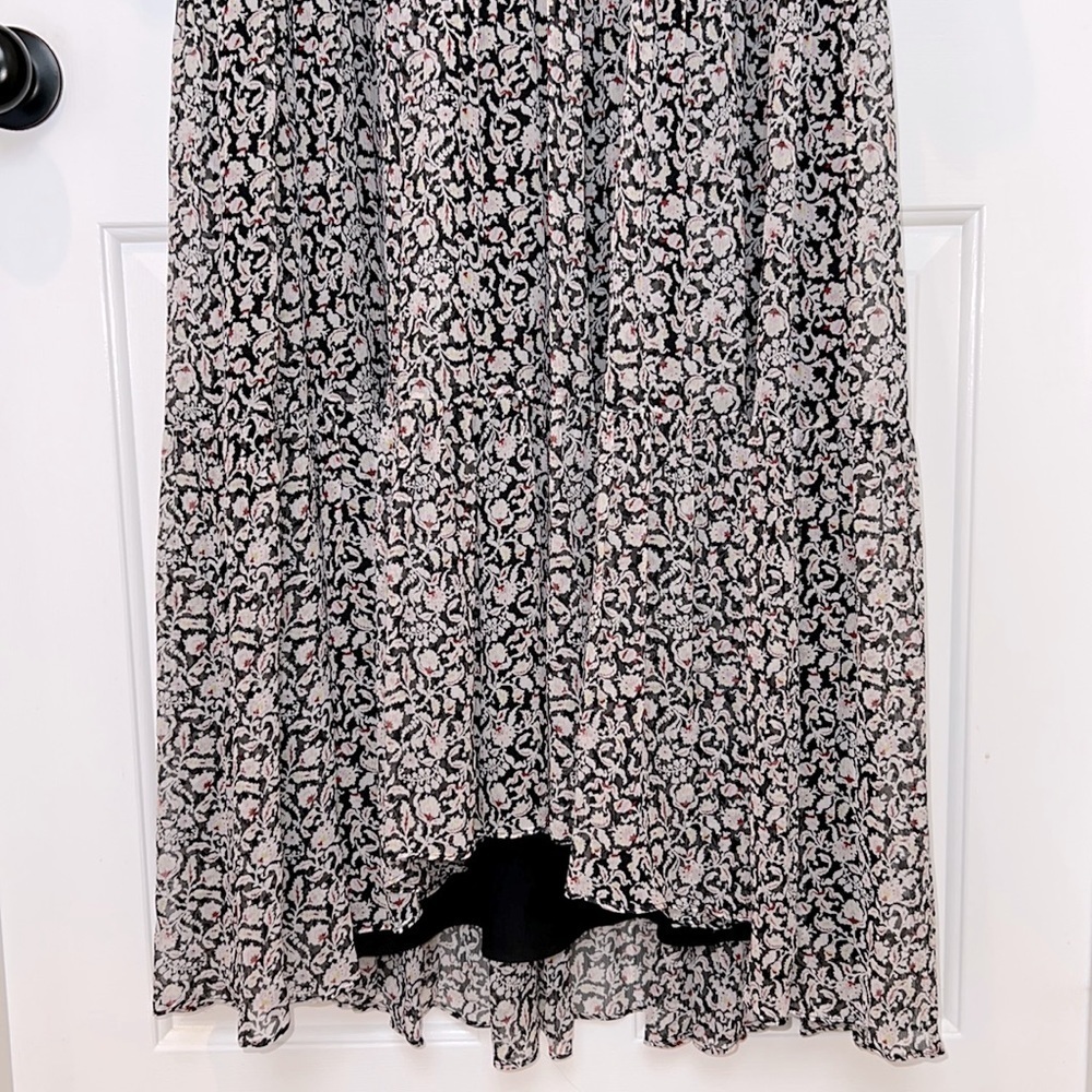 Joie Tobey Dress Boho Midi Floral Ruffle Size Large Black, White, Red NWOT - Picture 9 of 16